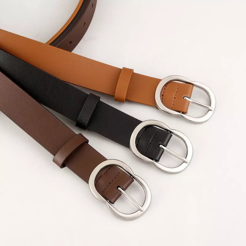 Skinny Belt with Oval Buckle, image 2