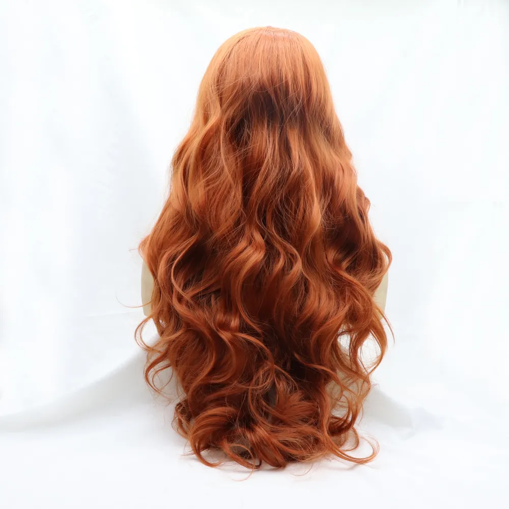 13*3" Lace Front Wigs Synthetic Long Wavy 24" 130% Density, image 2