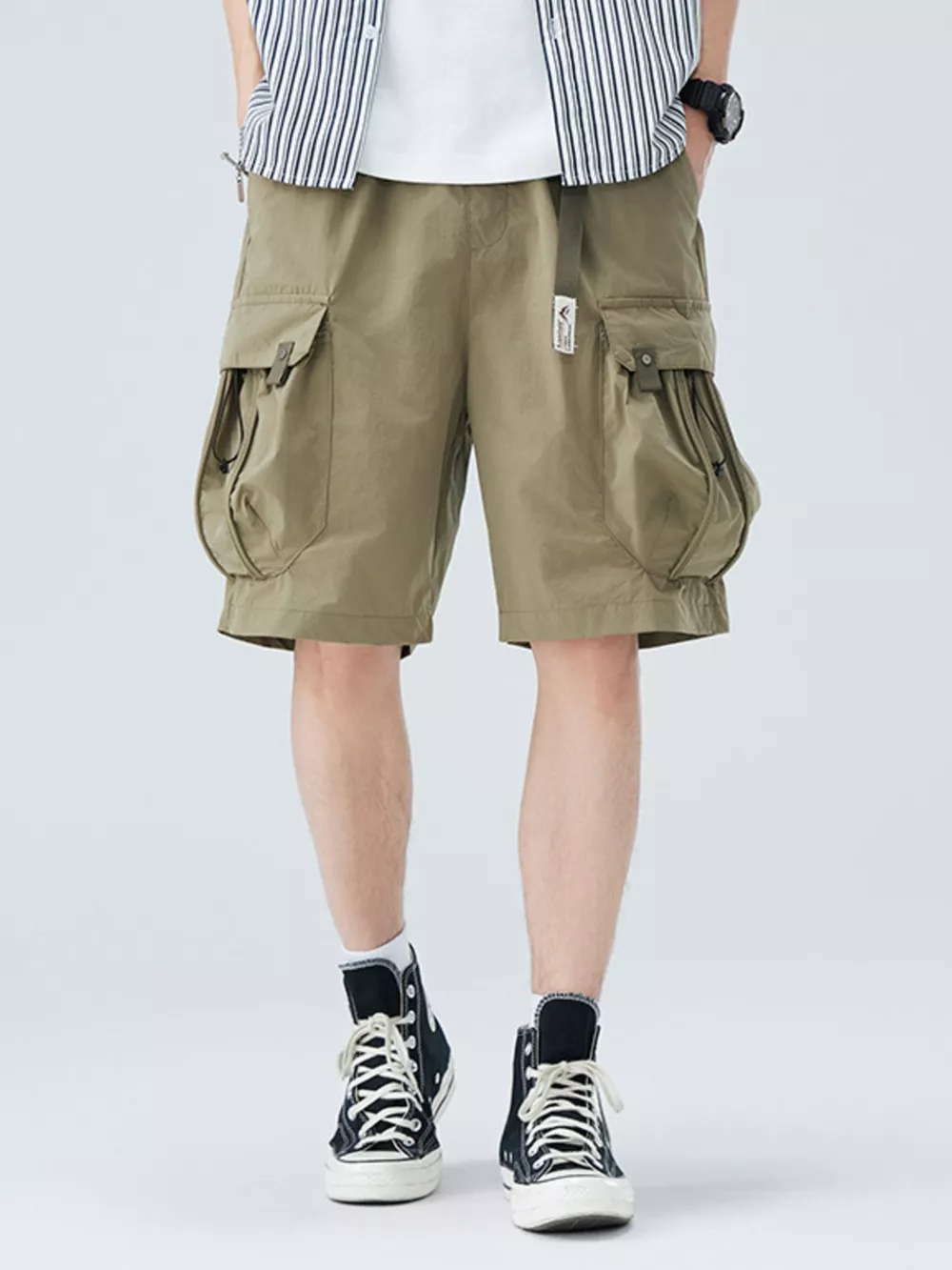 Men's Plus Size Loose Fit Cargo Shorts, image 2