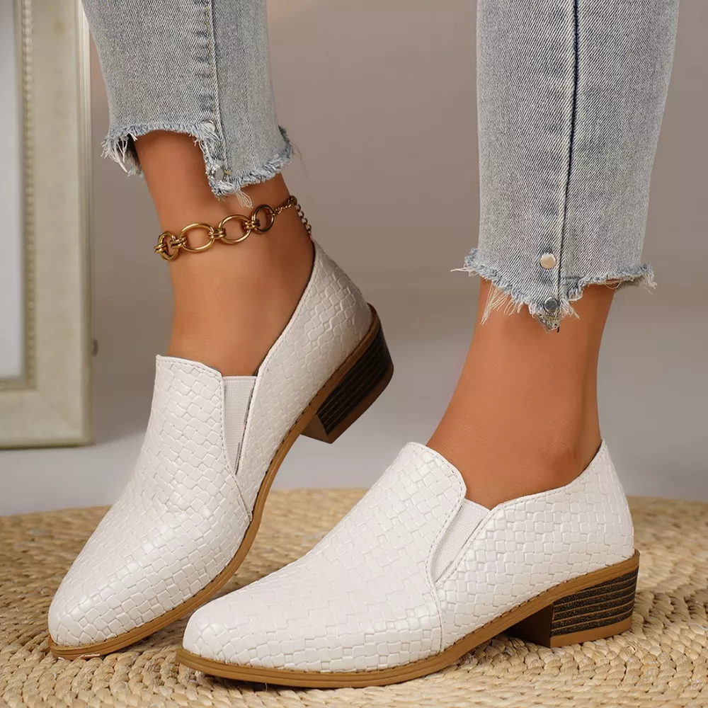 Point Toe Block Heels Loafers, image 6