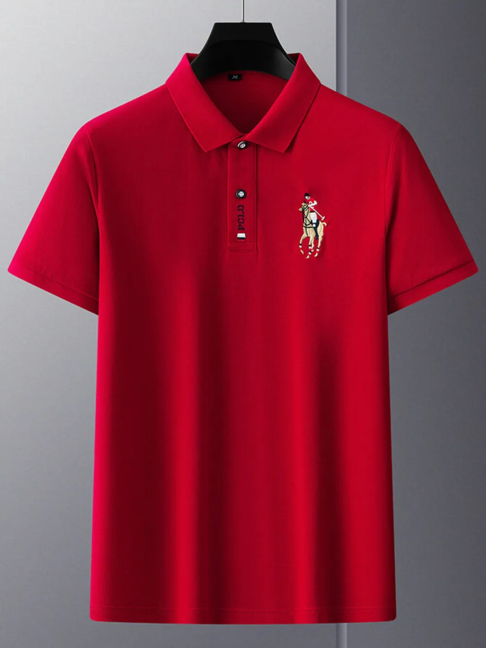 Men's Plus Size Short Sleeve Collared Neck Polo, image 7