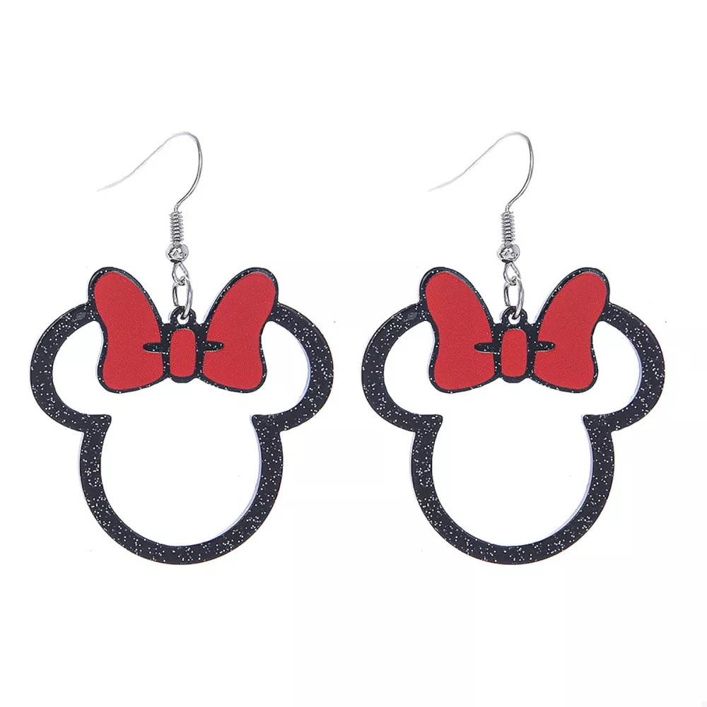 Mickey Mouse Bow Drop Earrings, image 5