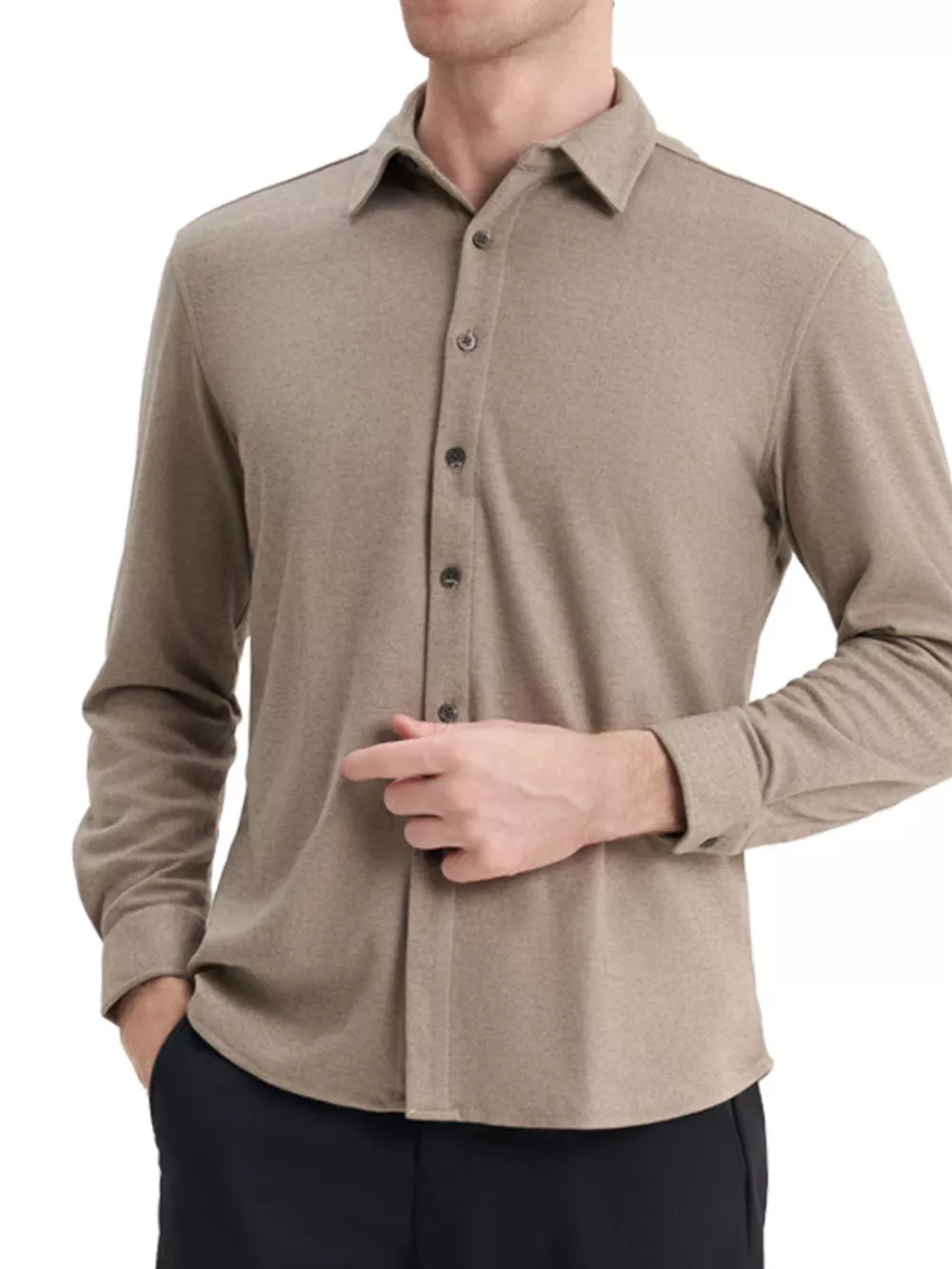 Men's Plus Size Casual Long Sleeve Button-Down Shirt, image 6