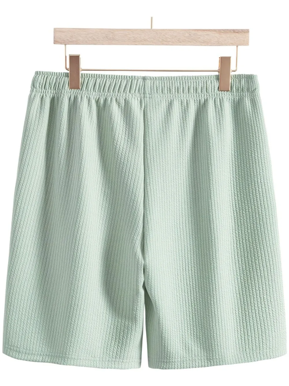 Men's Ribbed Short Sleeve Shirt and Shorts Set, image 6