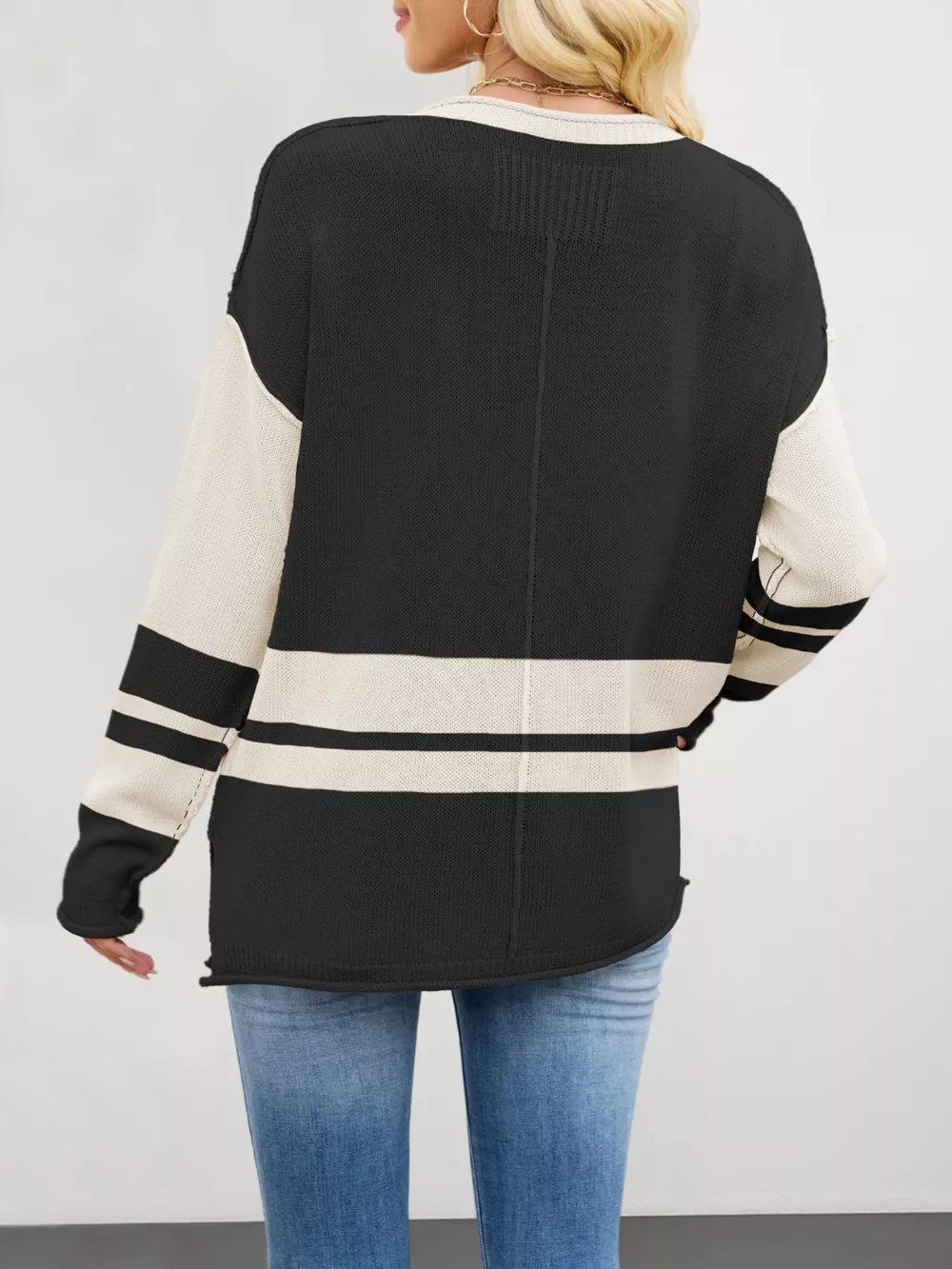 Color Block Side Slit Sweater, image 10