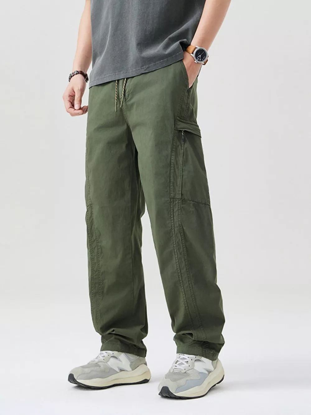 Men's Full Size Wide Leg Cargo Pants Plus Size, image 8