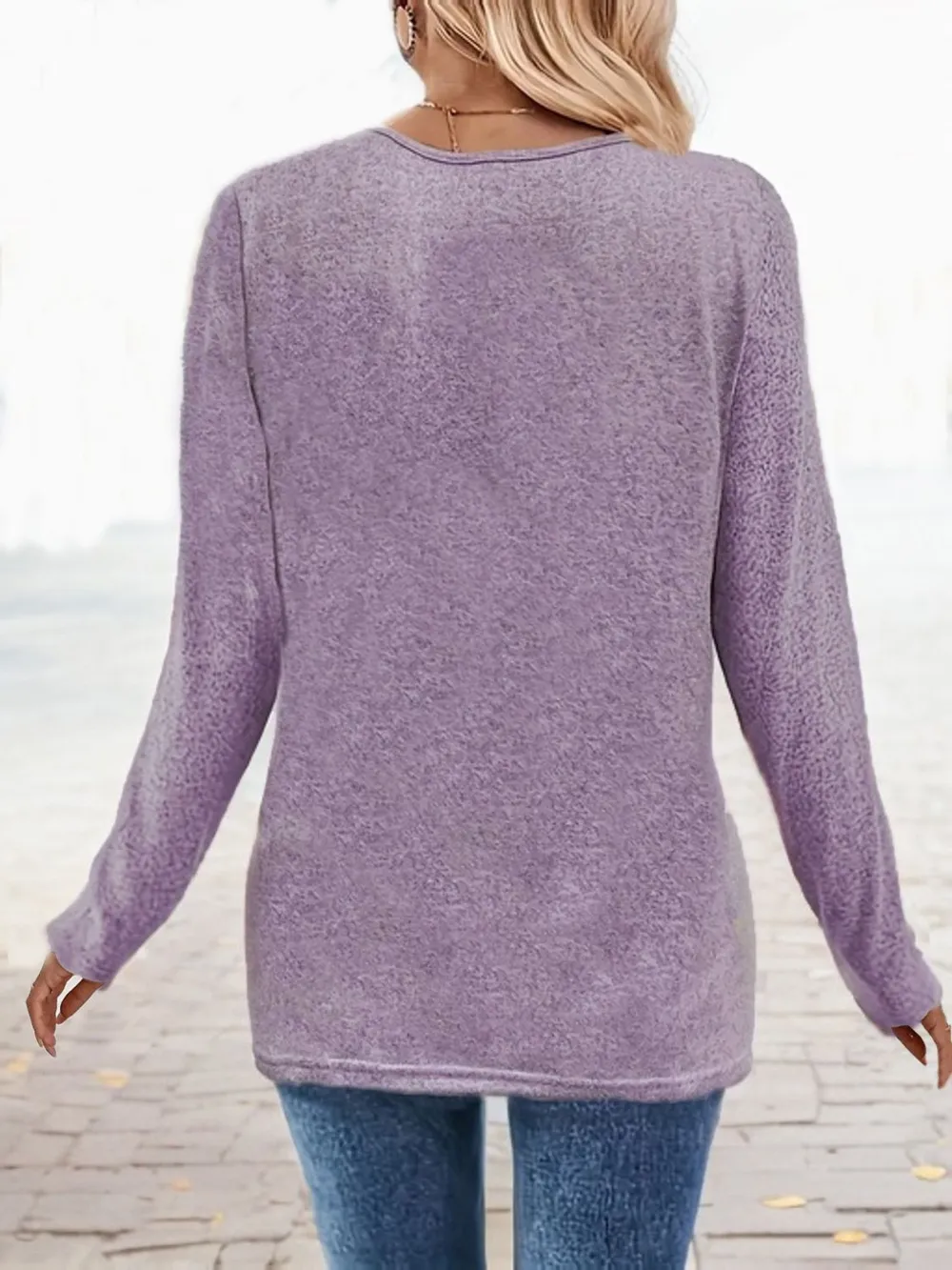 Square Neck Long Sleeve T-Shirt, image 2