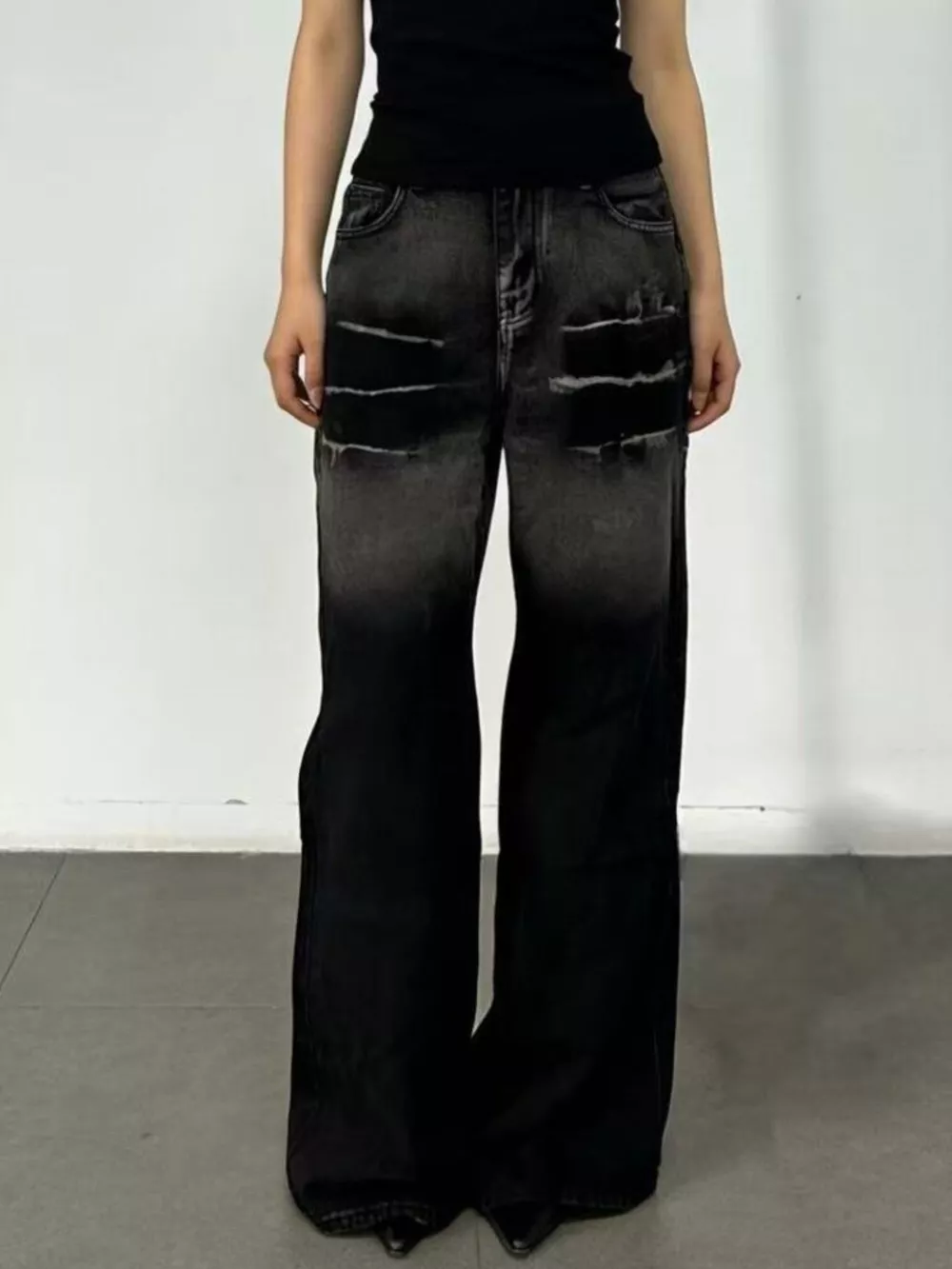 Washed Wide Leg Jeans, image 2