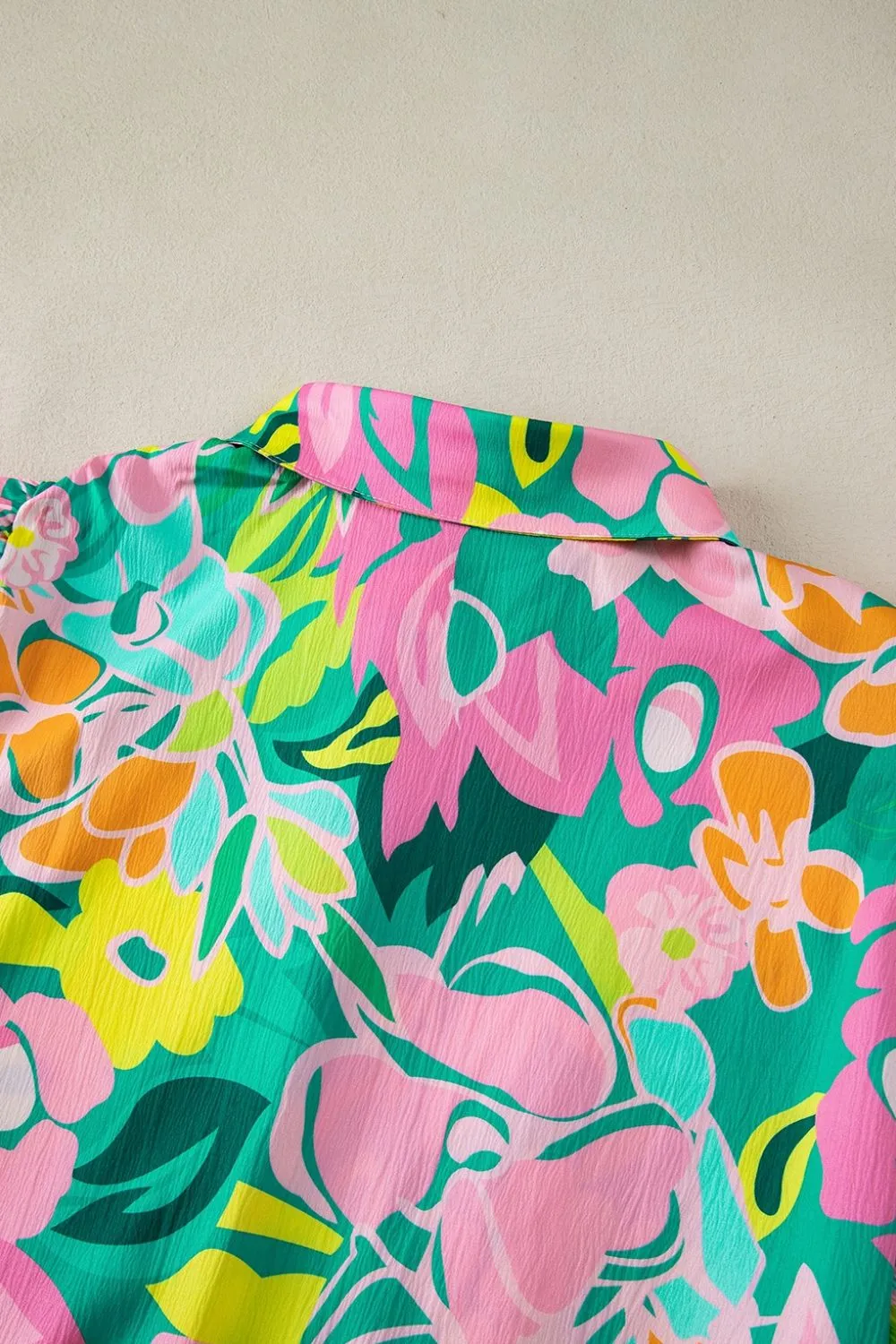 Button Down Floral Puff Sleeve Babydoll Dress, image 7