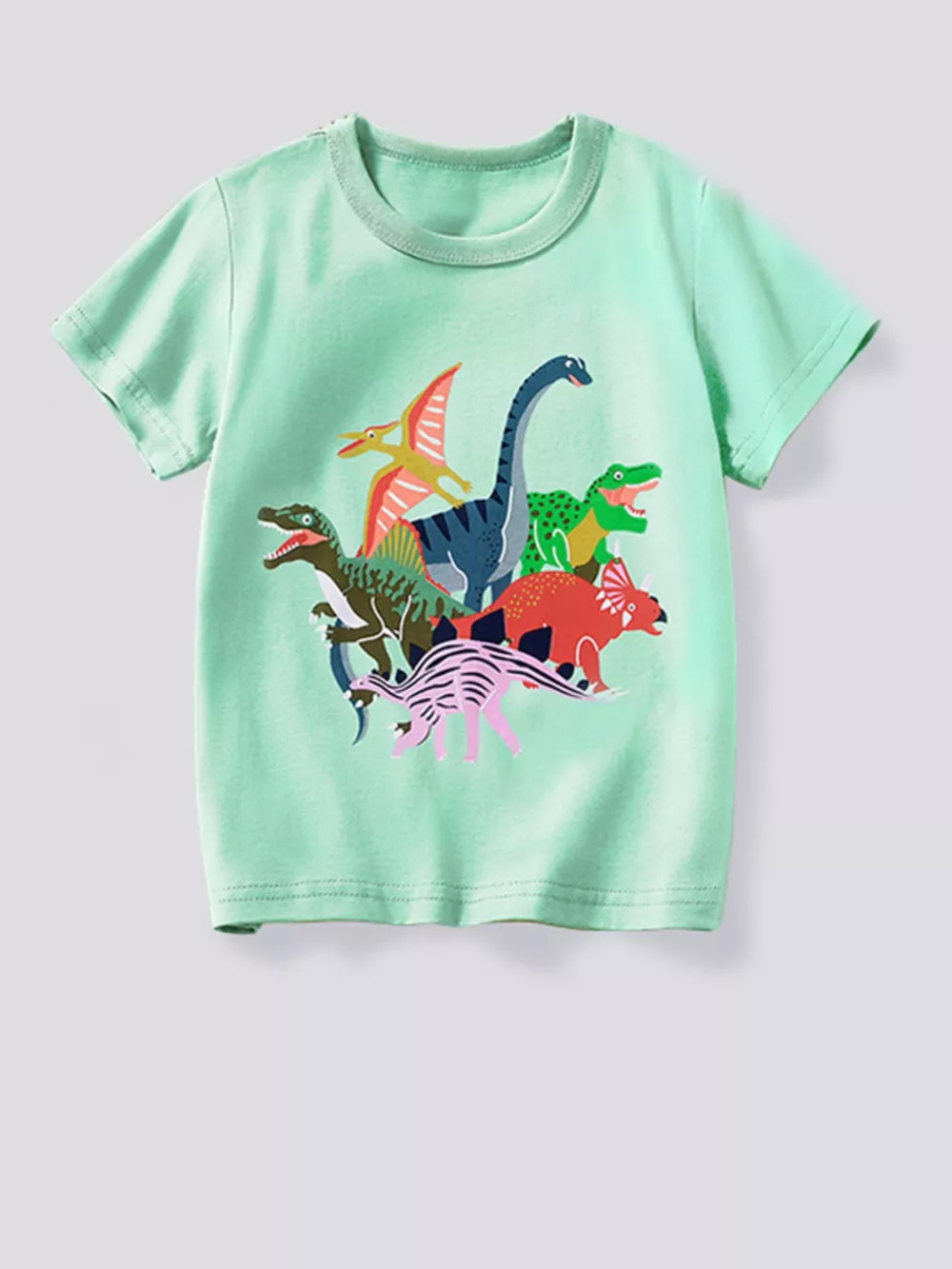 Children's Dinosaur Crew Neck Short Sleeve T-Shirt