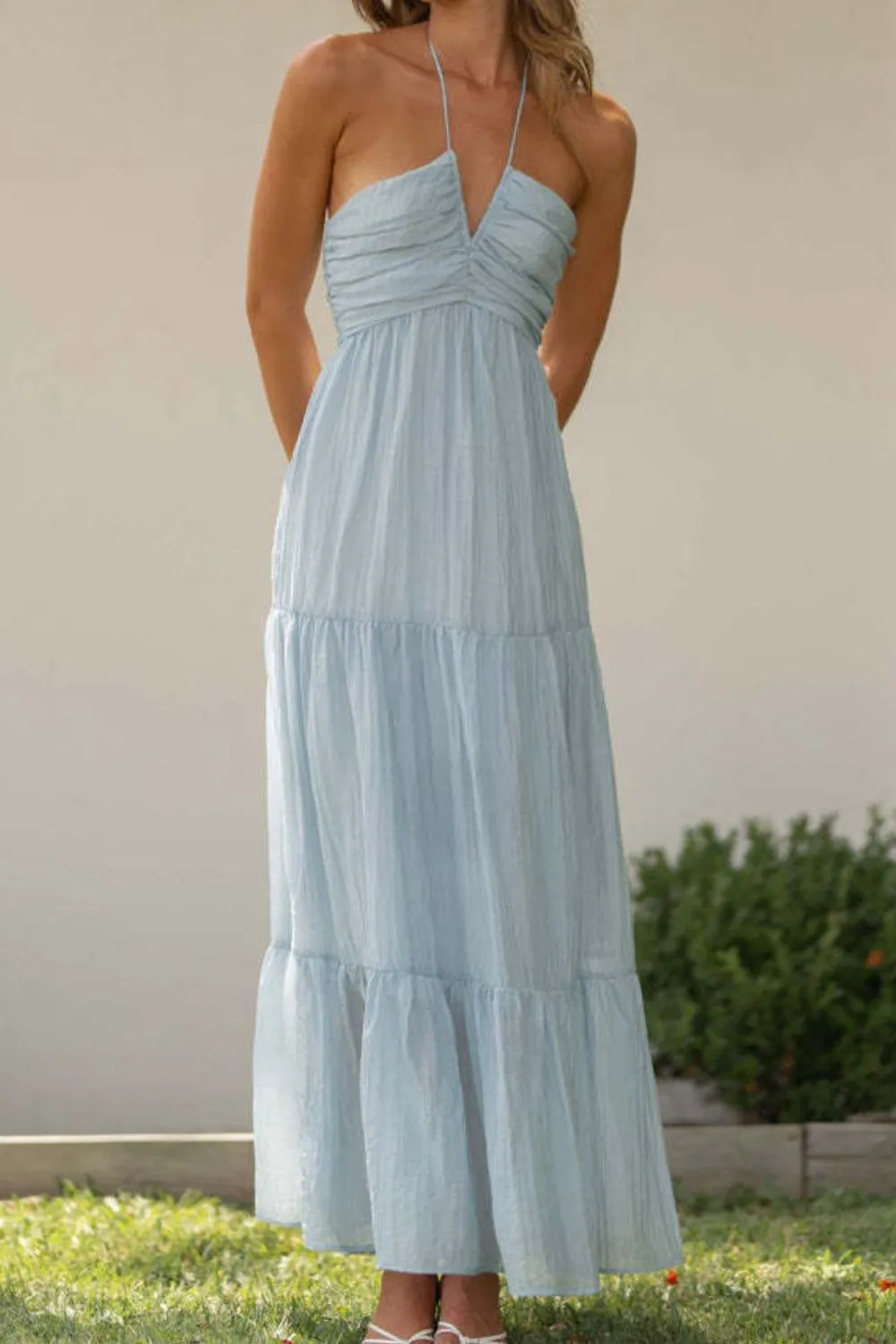Tiered Halter Neck Cami Dress, image 5
