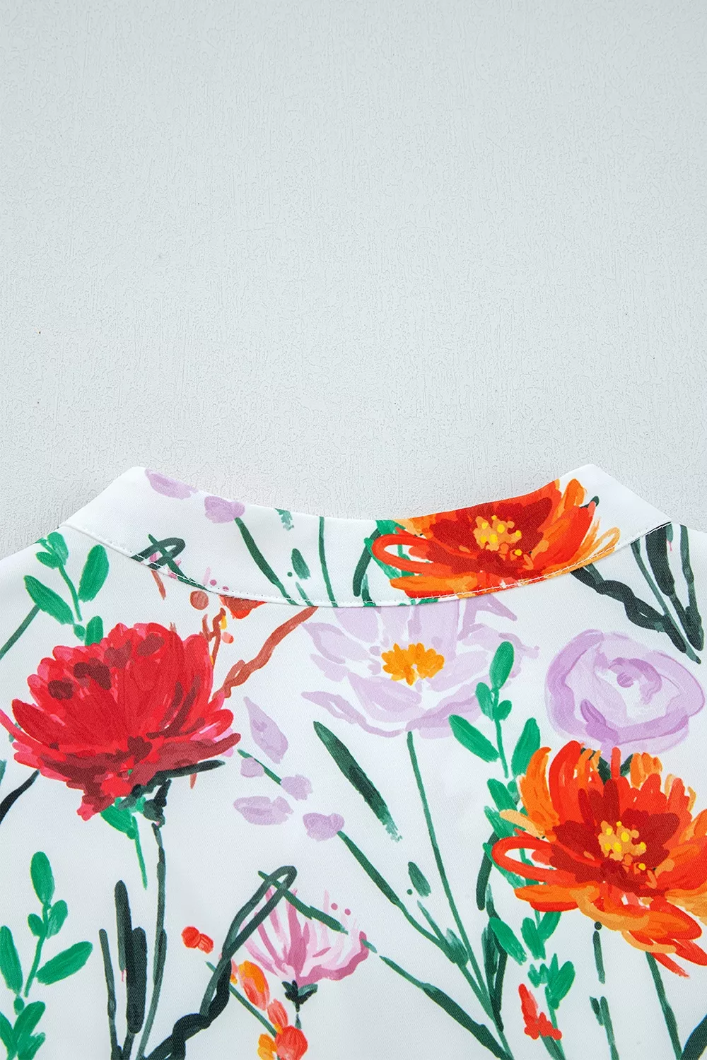 Floral Print 3/4 Puff Sleeve Ricrac Trim Mini Dress, image 8