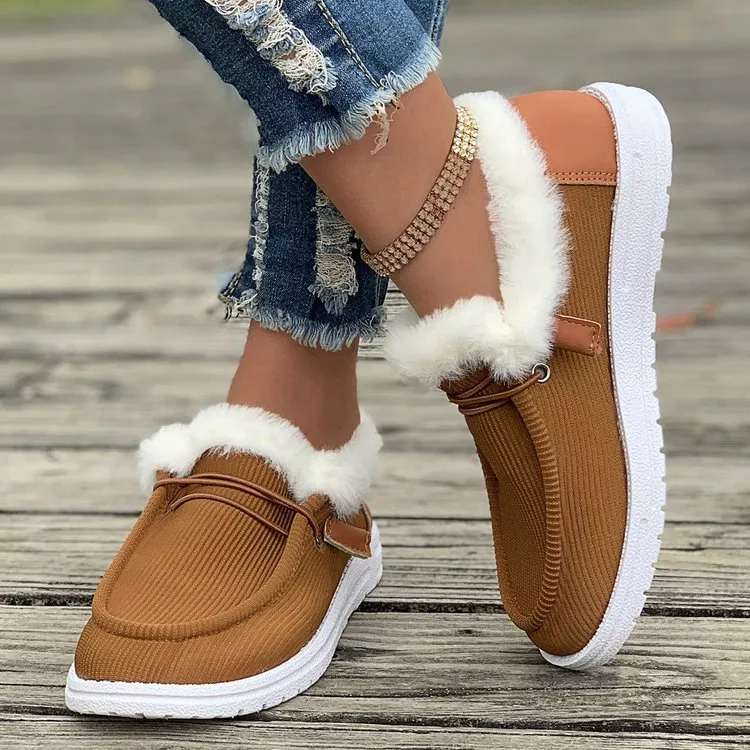 Cozy Plush-Lined Flats Slip-Ons, image 11