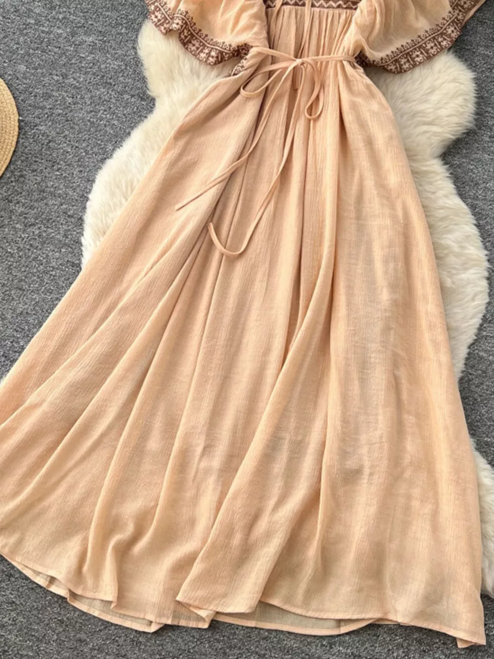 Tie Neck Short Sleeve Dress, image 17