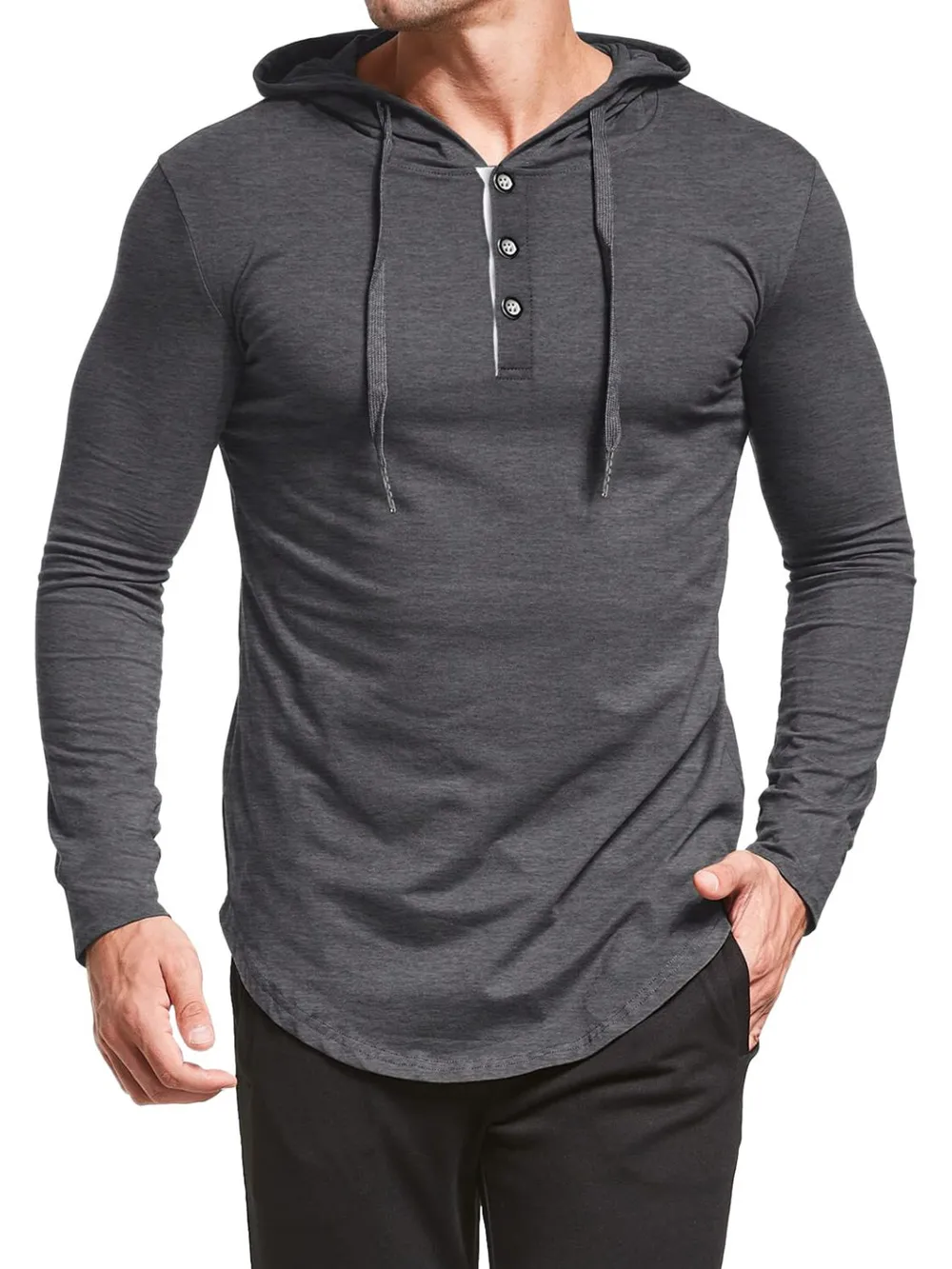 Men's Plus Size Drawstring Long Sleeve Hoodie, image 7