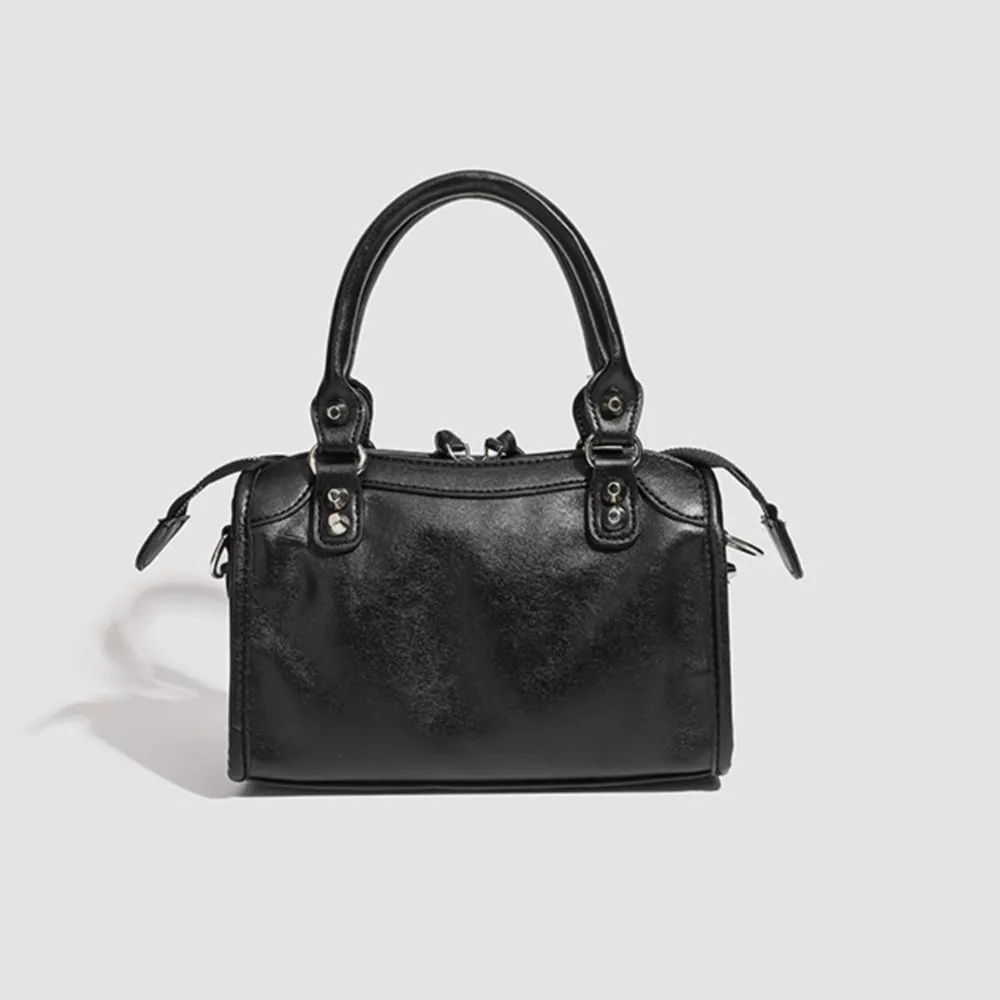 Motorcycle Style Studded Leather Crossbody Bag, image 4