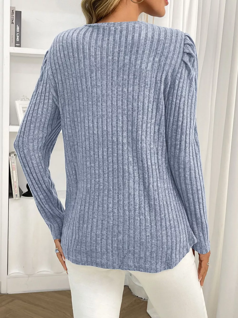 Round Neck Puff Sleeve T-Shirt, image 17