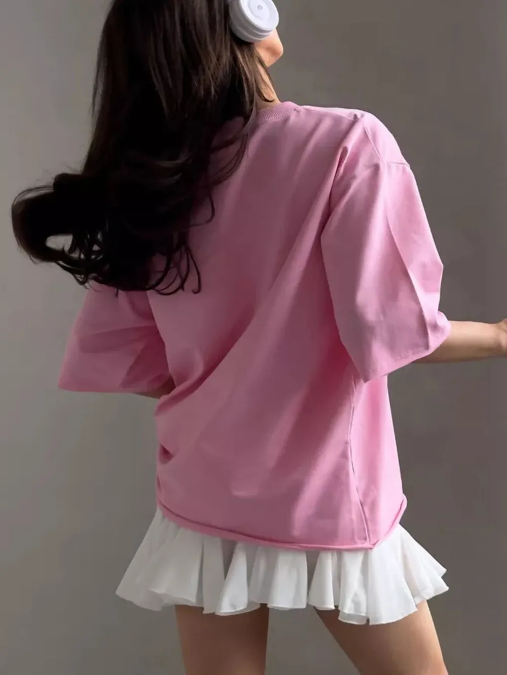 Round Neck Half Sleeve Oversized T-Shirt, image 9