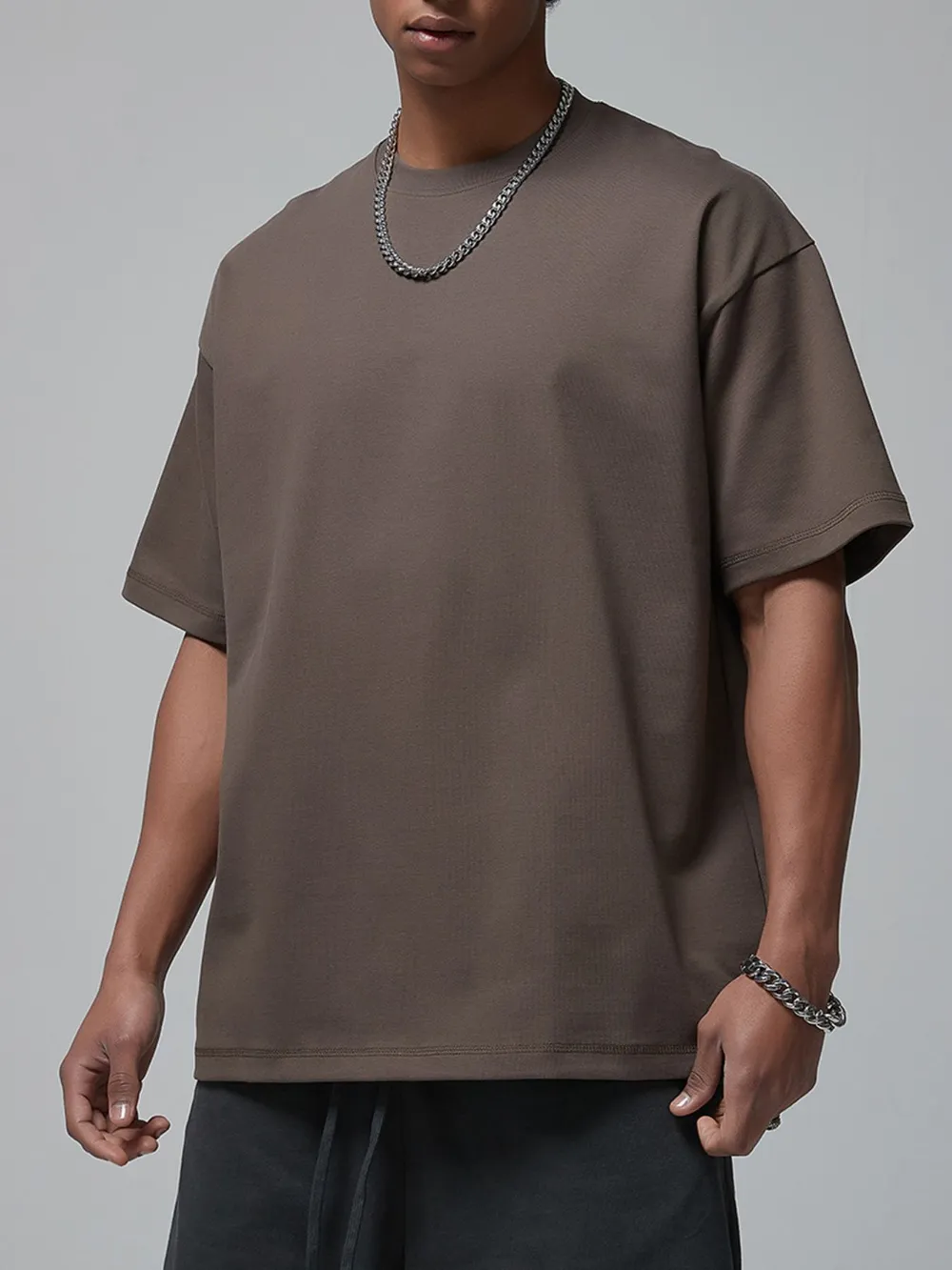 Men's Round Neck Drop Shoulder T-Shirt, image 11