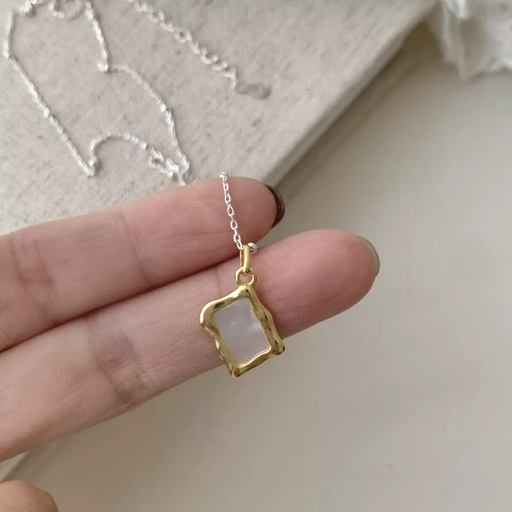 925 Sterling Silver Geometric Necklace, image 3