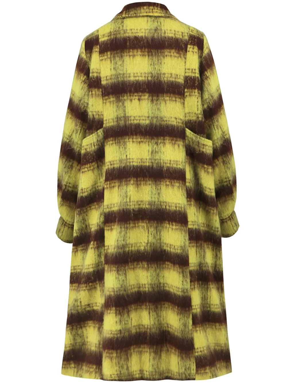 Contrast Double-Breasted Long Sleeve Longline Coat, image 7