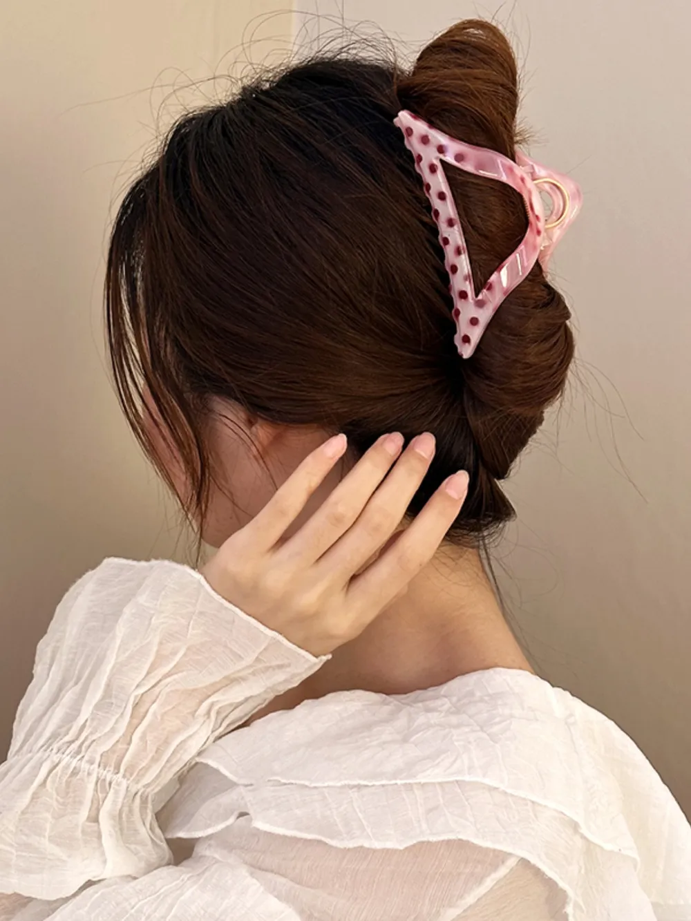 PC Polka Dot Hair Claw Clip, image 7