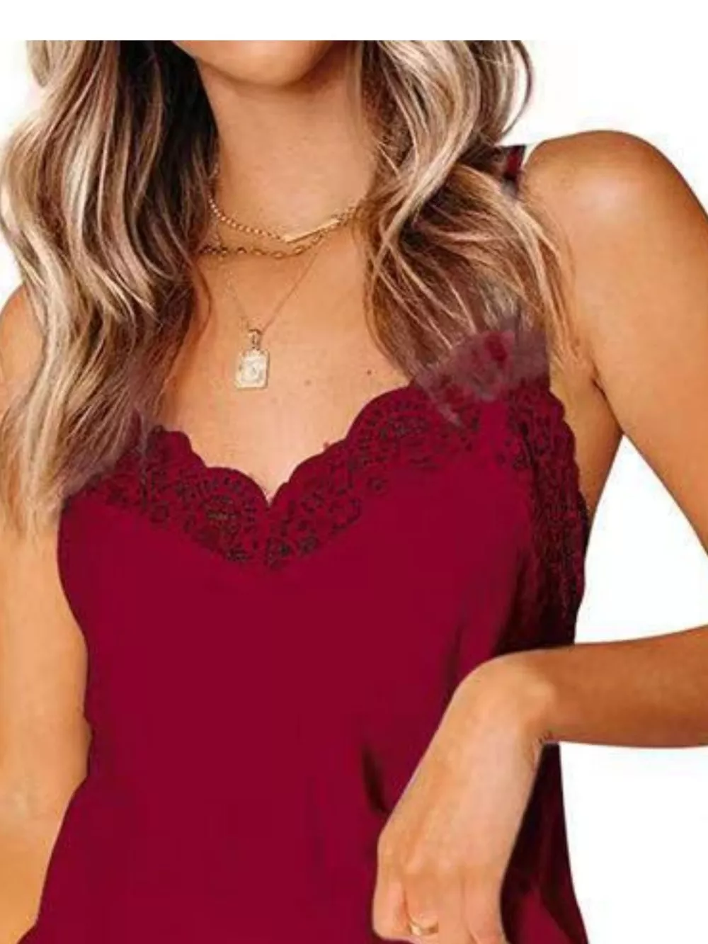 Lace Trim Cami and Shorts Lounge Set, image 10
