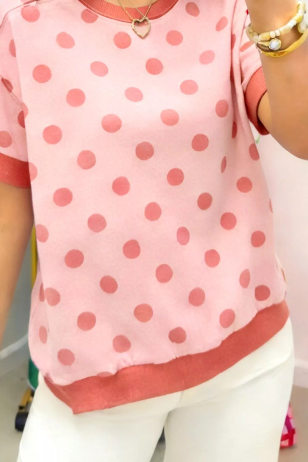 Polka Dot Short Sleeve T-Shirt, image 3