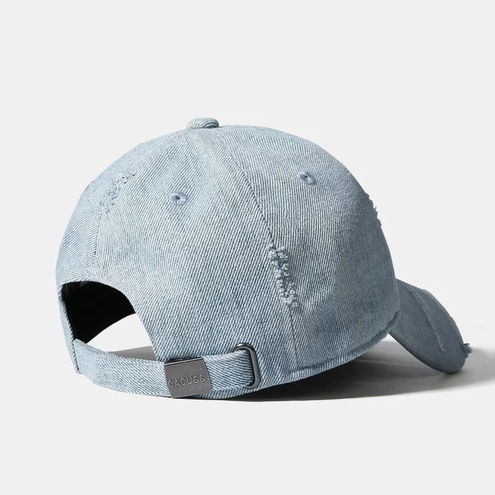 Distressed Denim Baseball Cap, image 3