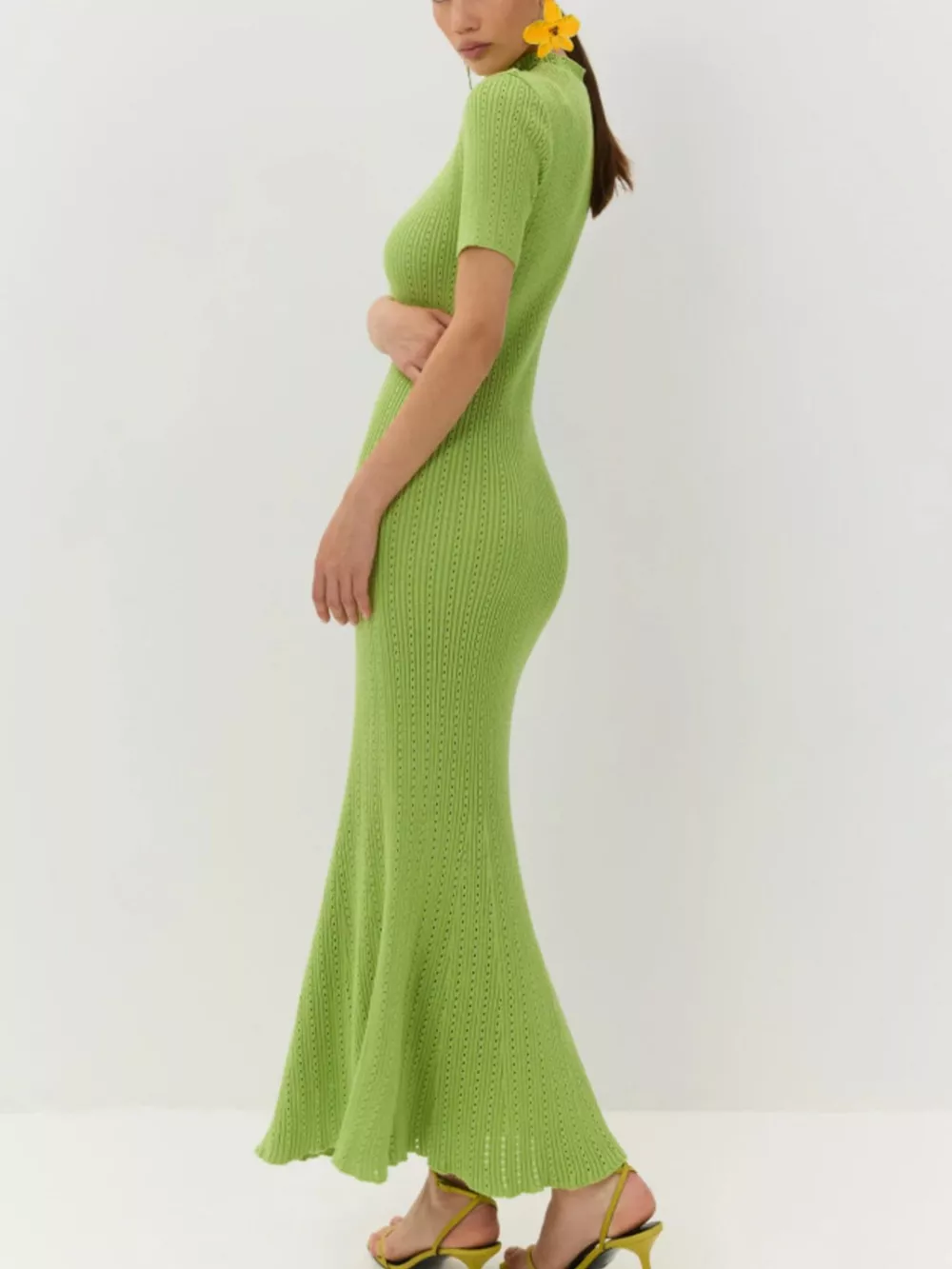 Short Sleeve Knitted Mermaid Dress, image 3