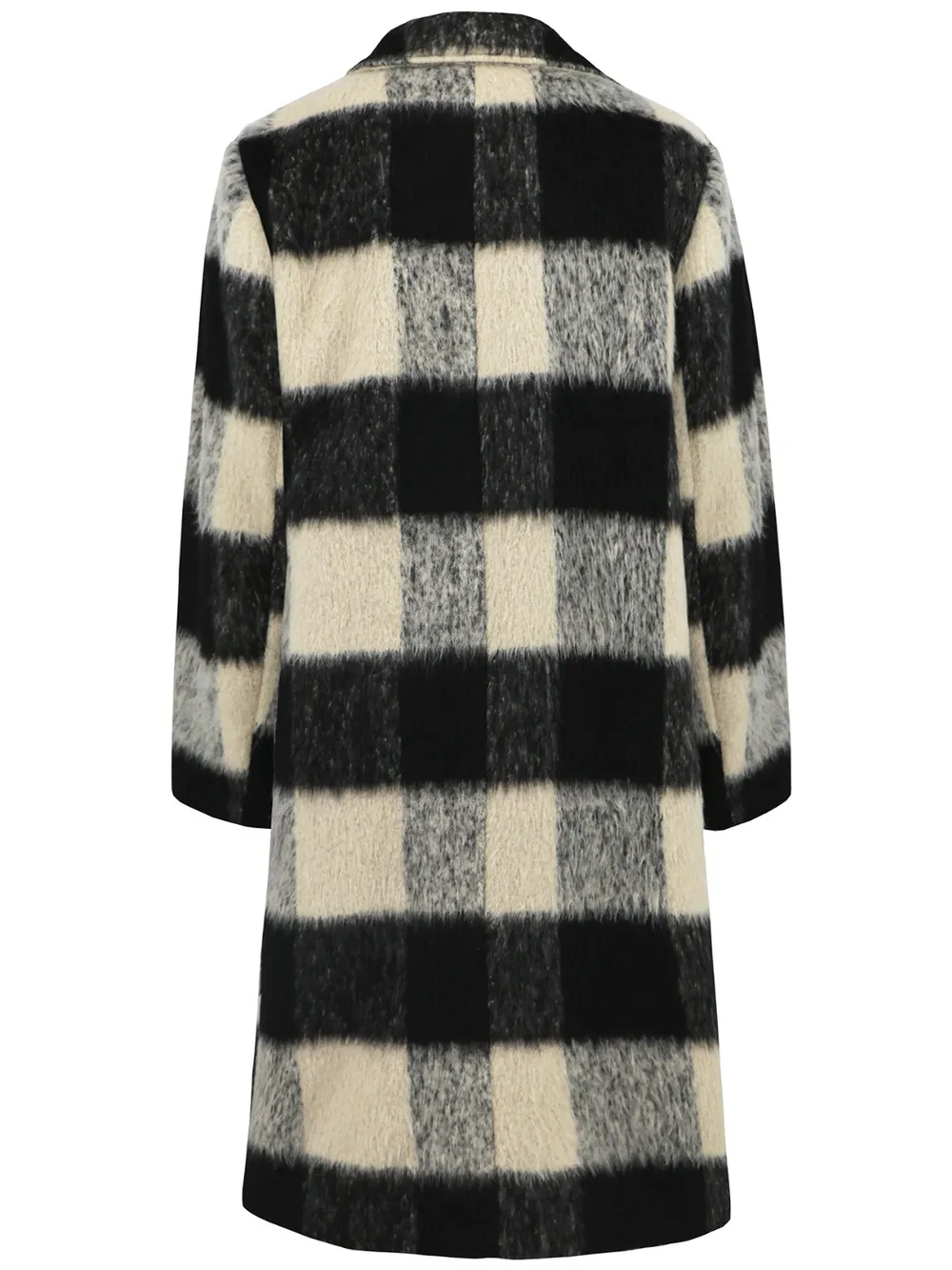 Plaid Double-Breasted Long Sleeve Coat, image 6