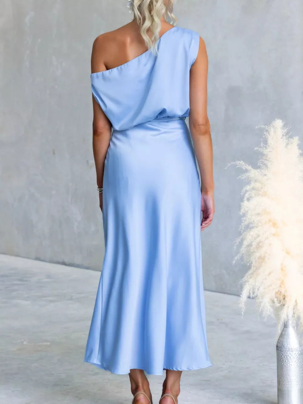 One-Shoulder Tied Midi Dress, image 6