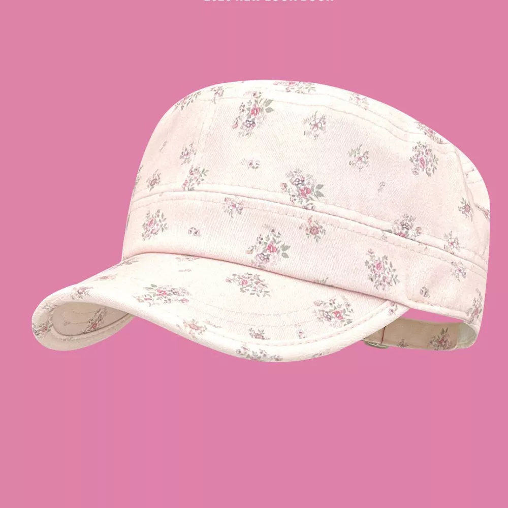 Floral Print Flat Top Hat, image 4