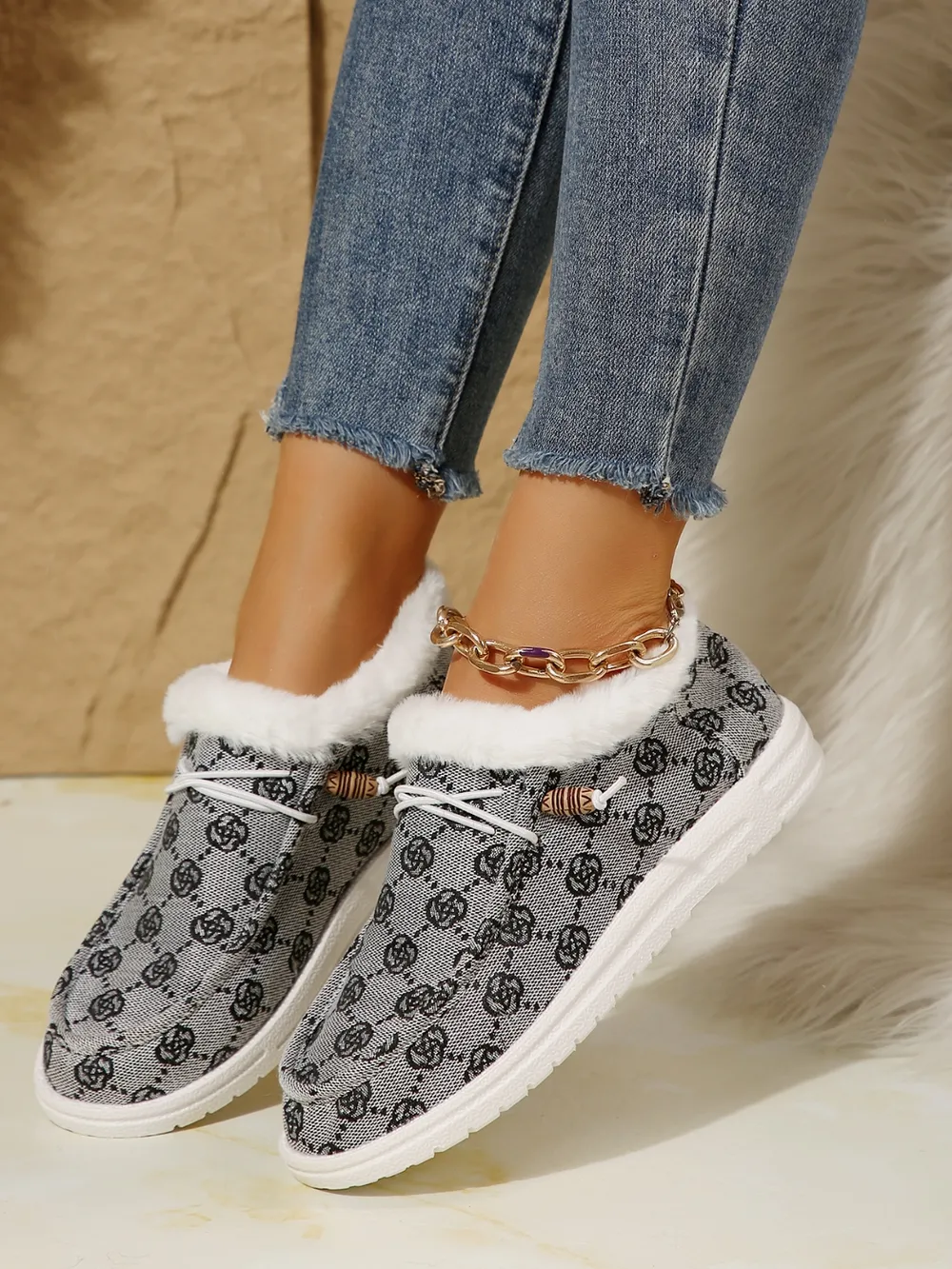 Printed Round Toe Flat Slip-Ons, image 18