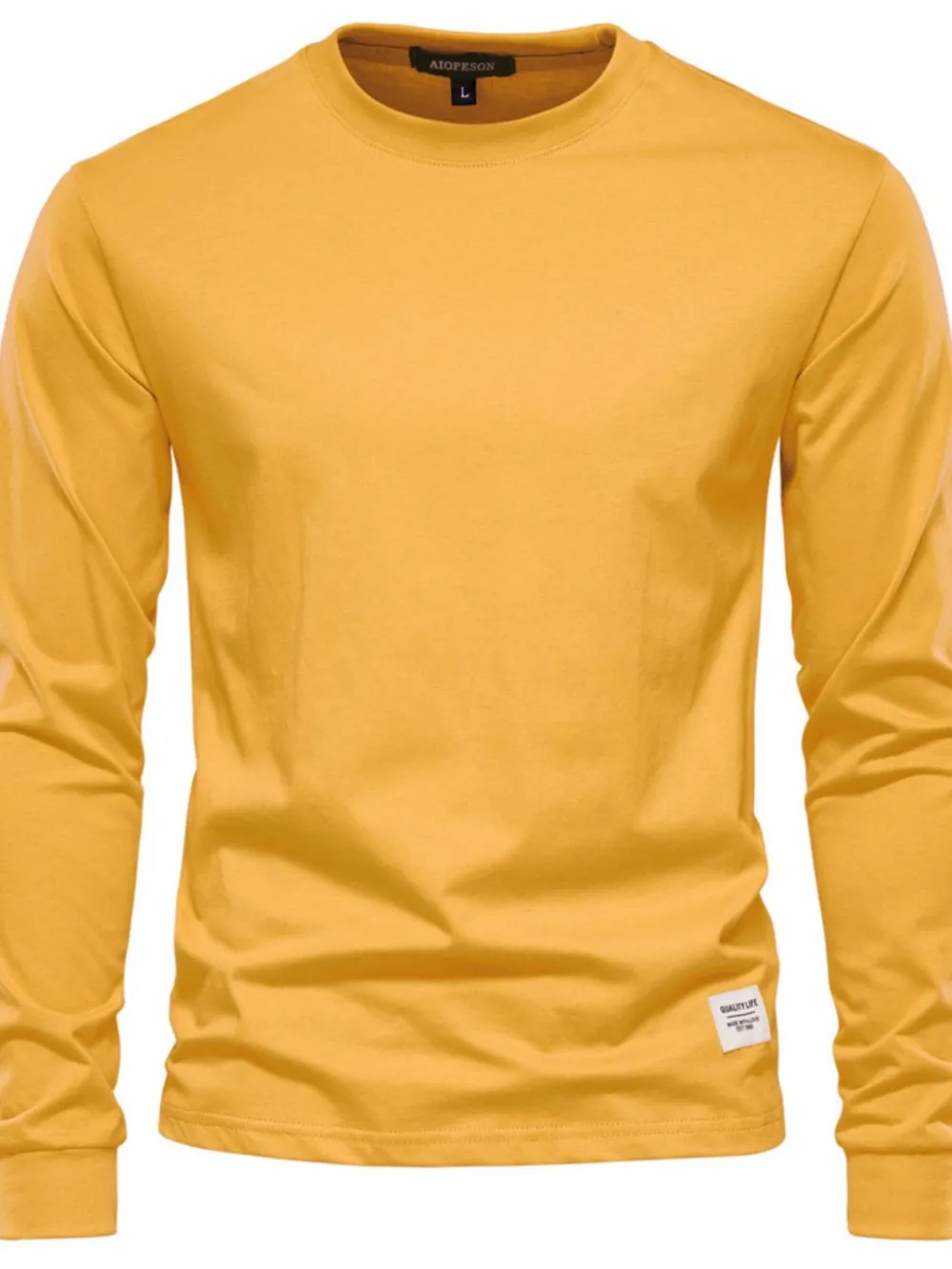 Men's Full Size Round Neck Long Sleeve T-Shirt Plus Size, image 11
