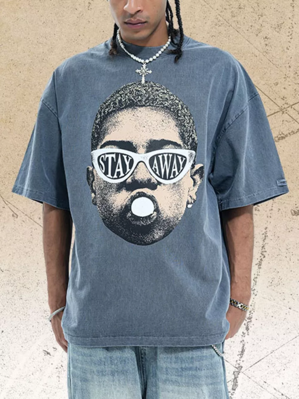 Men's Graphic Short Sleeve Oversized T-Shirt, image 3