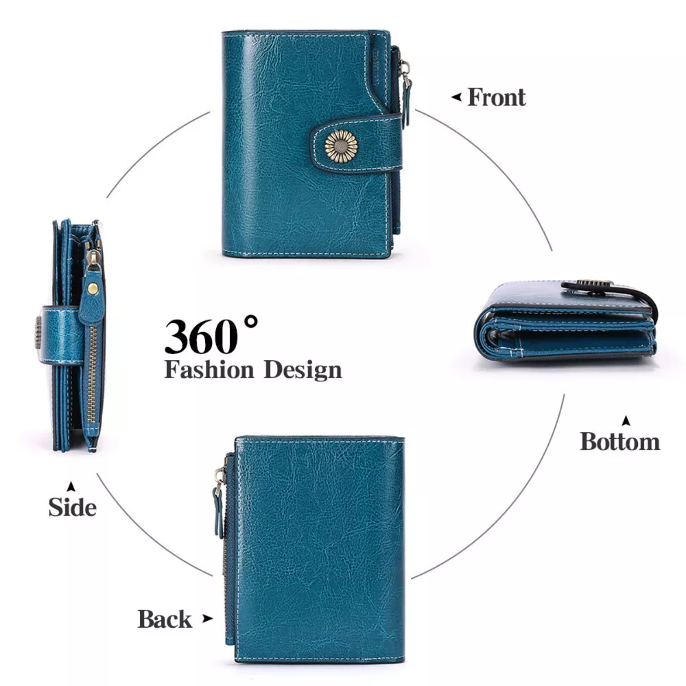 Vintage Style Leather Bifold Wallet, image 4