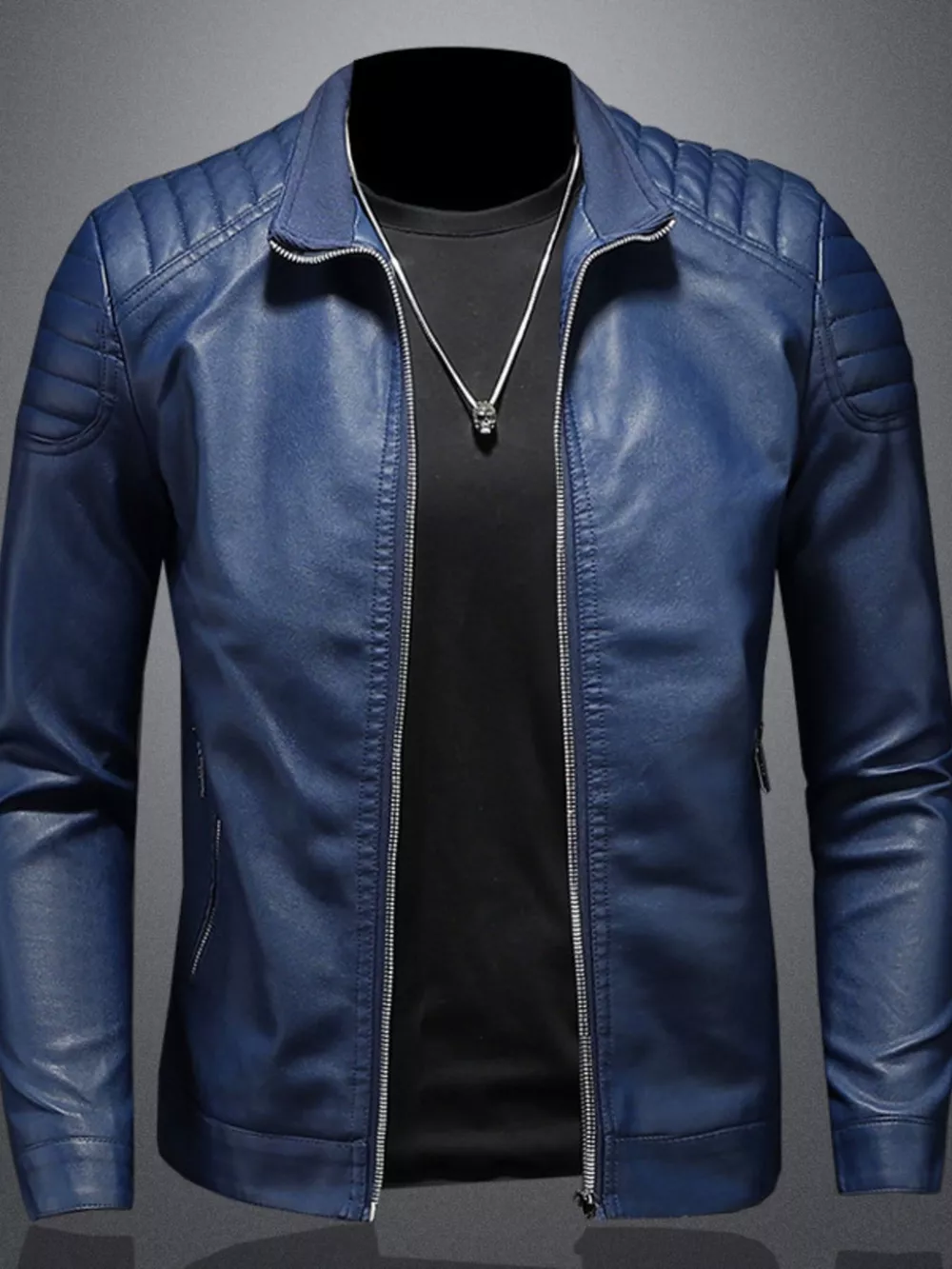 Men's Plus Size Zip Up Long Sleeve Jacket, image 6