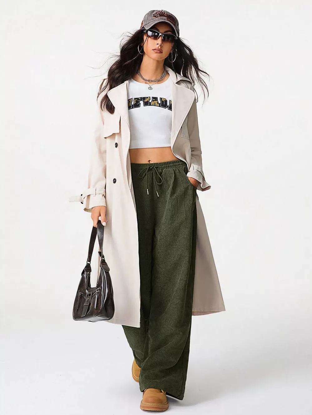 Corduroy Wide Leg Pants, image 11