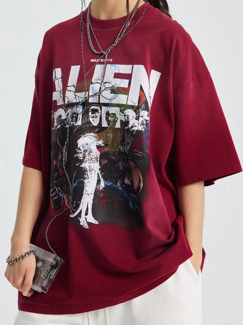 Men's Graphic Round Neck Half Sleeve T-Shirt, image 4
