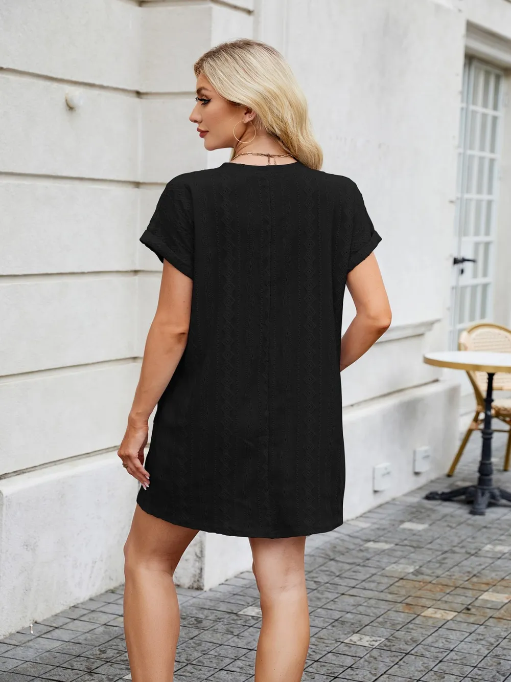 Round Neck Short Sleeve Mini Dress, image 20