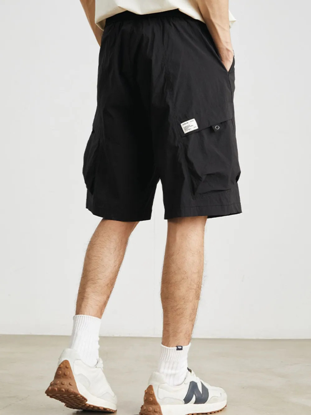 Men's Drawstring Wide Leg Shorts, image 4