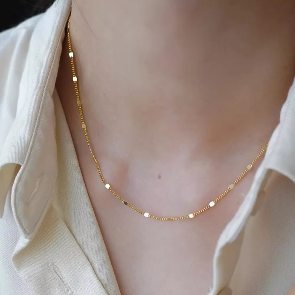 18K Gold-Plated 925 Sterling Silver Chain Necklace, image 5