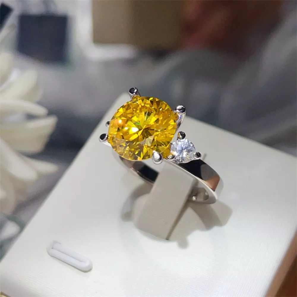 5 Carat Moissanite 925 Sterling Silver Ring, image 3