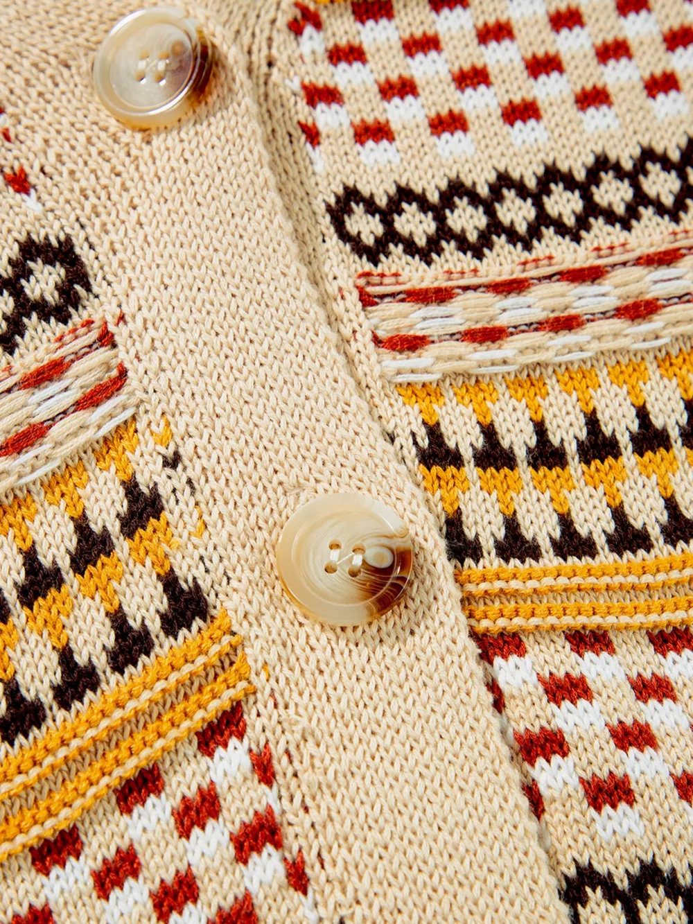 Vintage Patterned Button-Down Cardigan, image 5