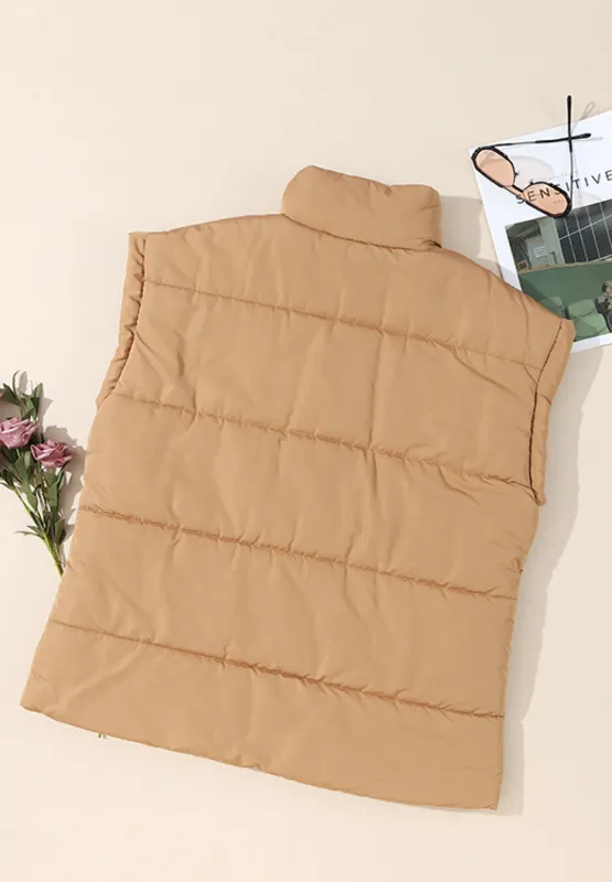 Zip Up Vest Coat with Pockets, image 5