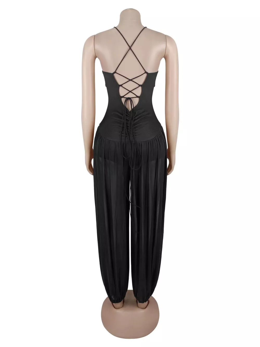 Spaghetti Strap Wide-Leg Jumpsuit, image 5