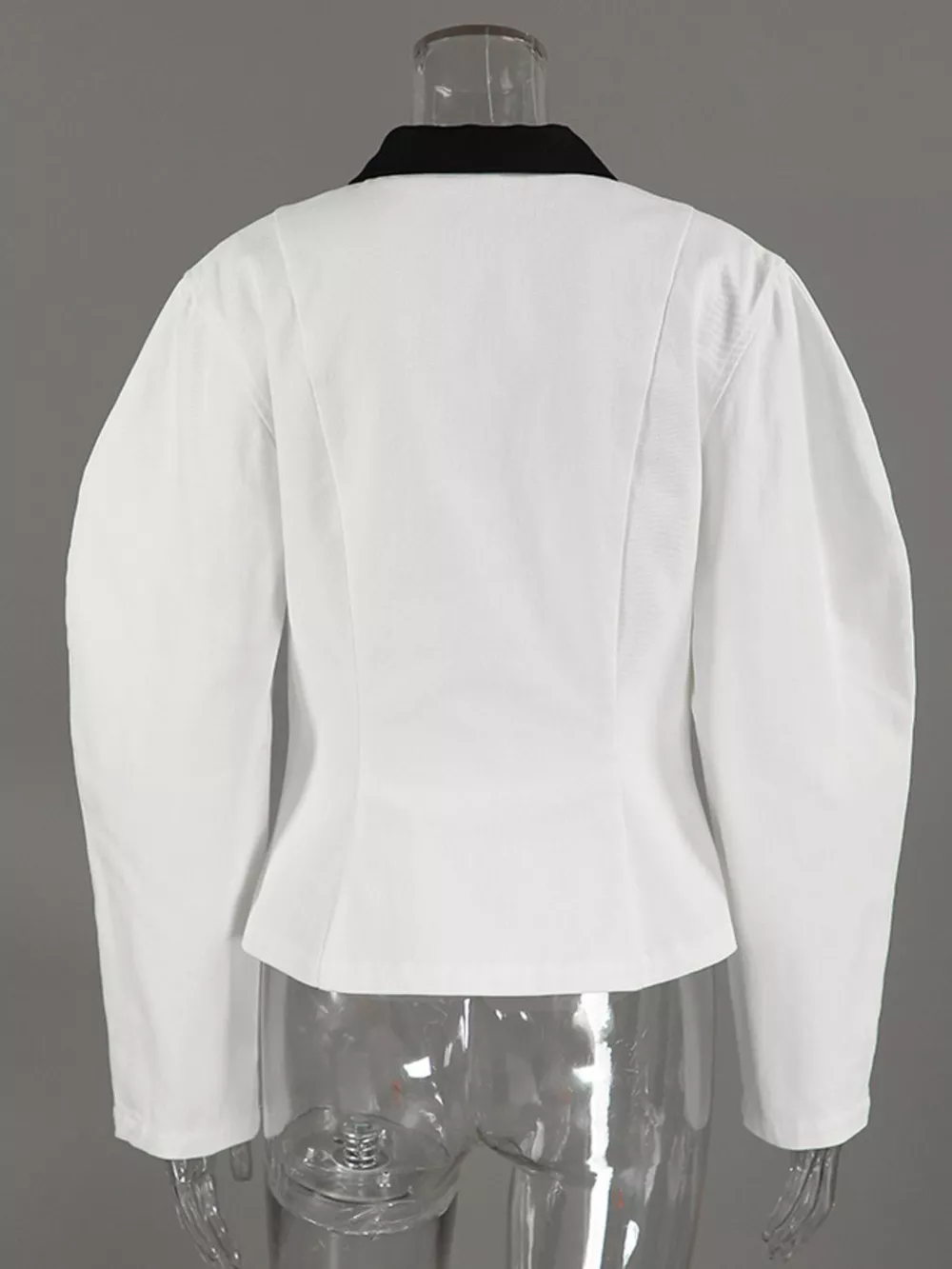 Contrast Collar Zip-Up Jacket, image 6