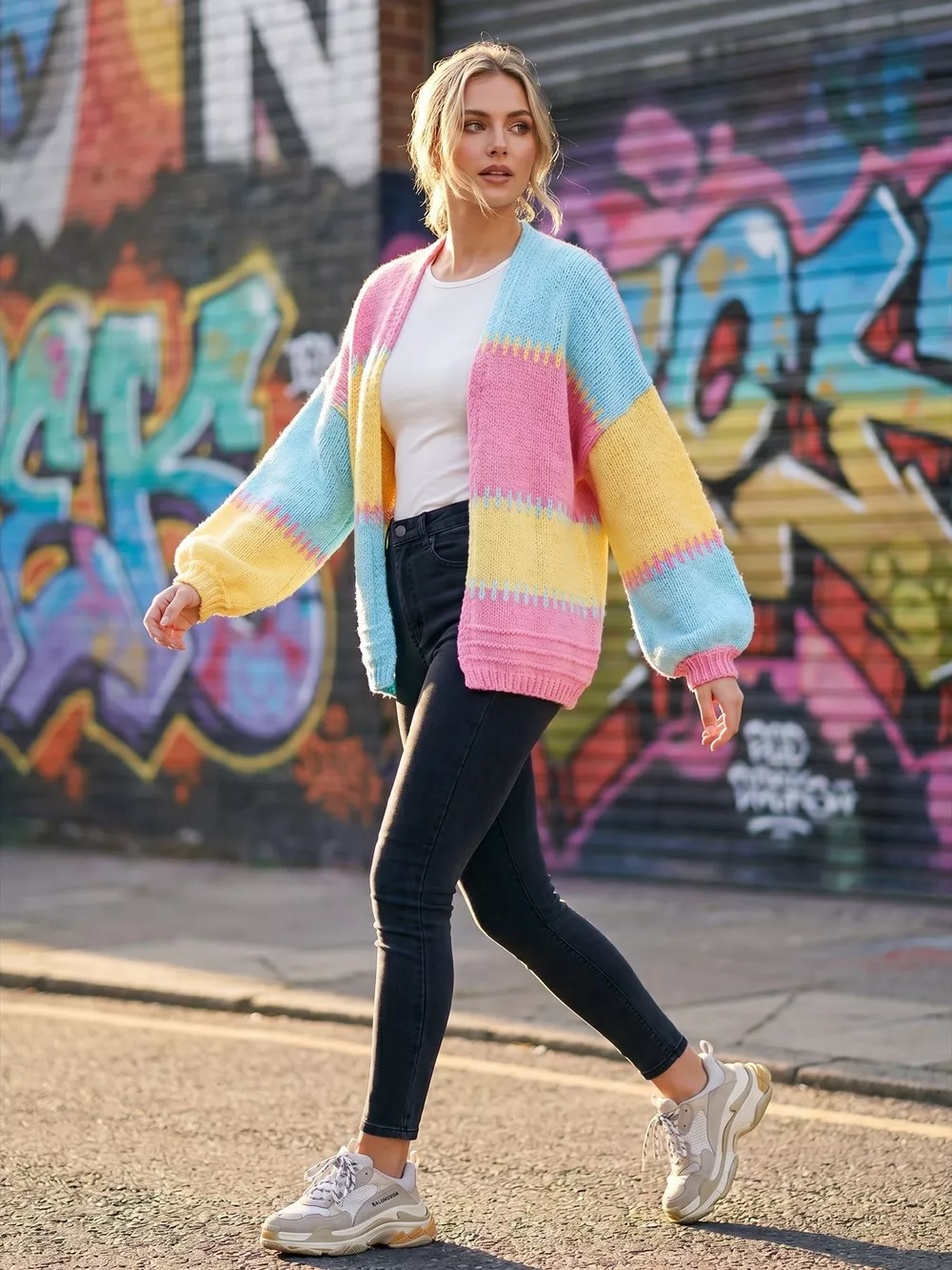 Color-Block V-Neck Cardigan, image 13