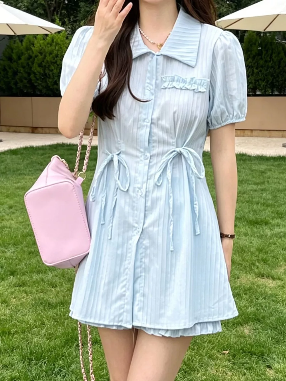 Tied Button Up Shirt and Shorts Set, image 5